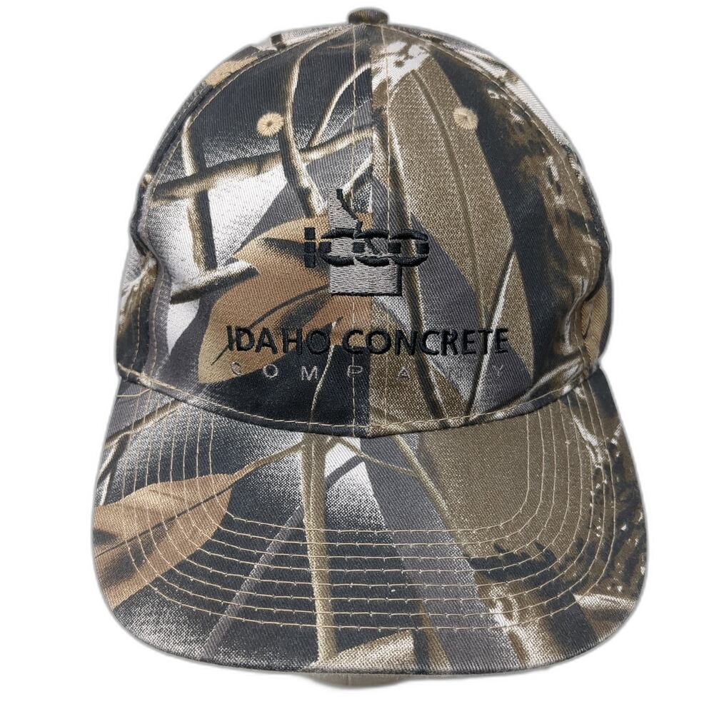 Idaho Concrete Company Strapback Baseball Cap Multi One Size Camo Hoxer Headwear